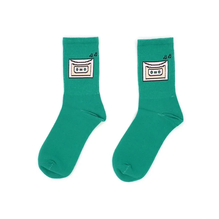 Зелені мультяшні шкарпетки