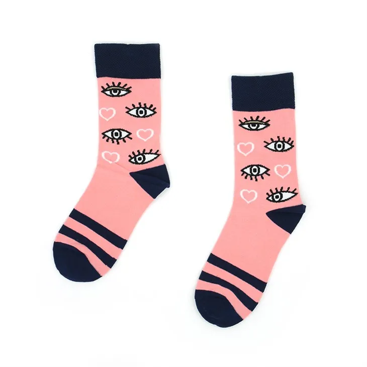 Рожевий бавовняний носок