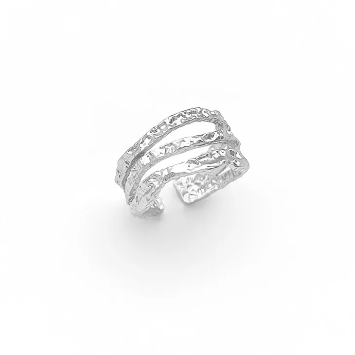 Срібна потрійна каблучка